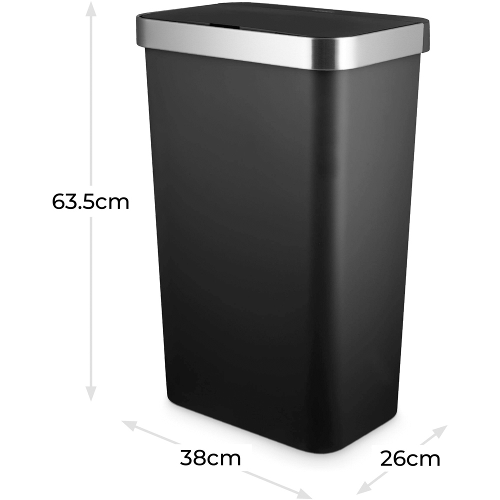 Tower Rectangular Black ABS Sensor Bin 50L Image 8