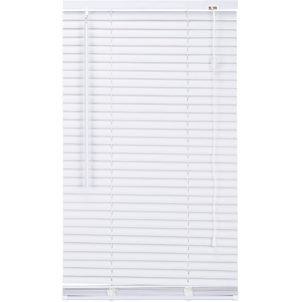 Wood Effect White PVC Venetian Blind 150cm Image 2
