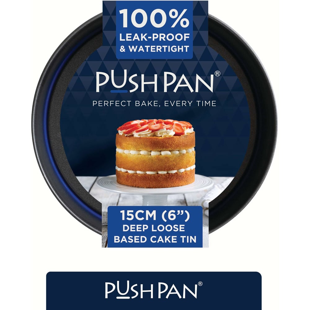 Wham PushPan 15cm Light Grey and Pewter Deep Tin Image 2