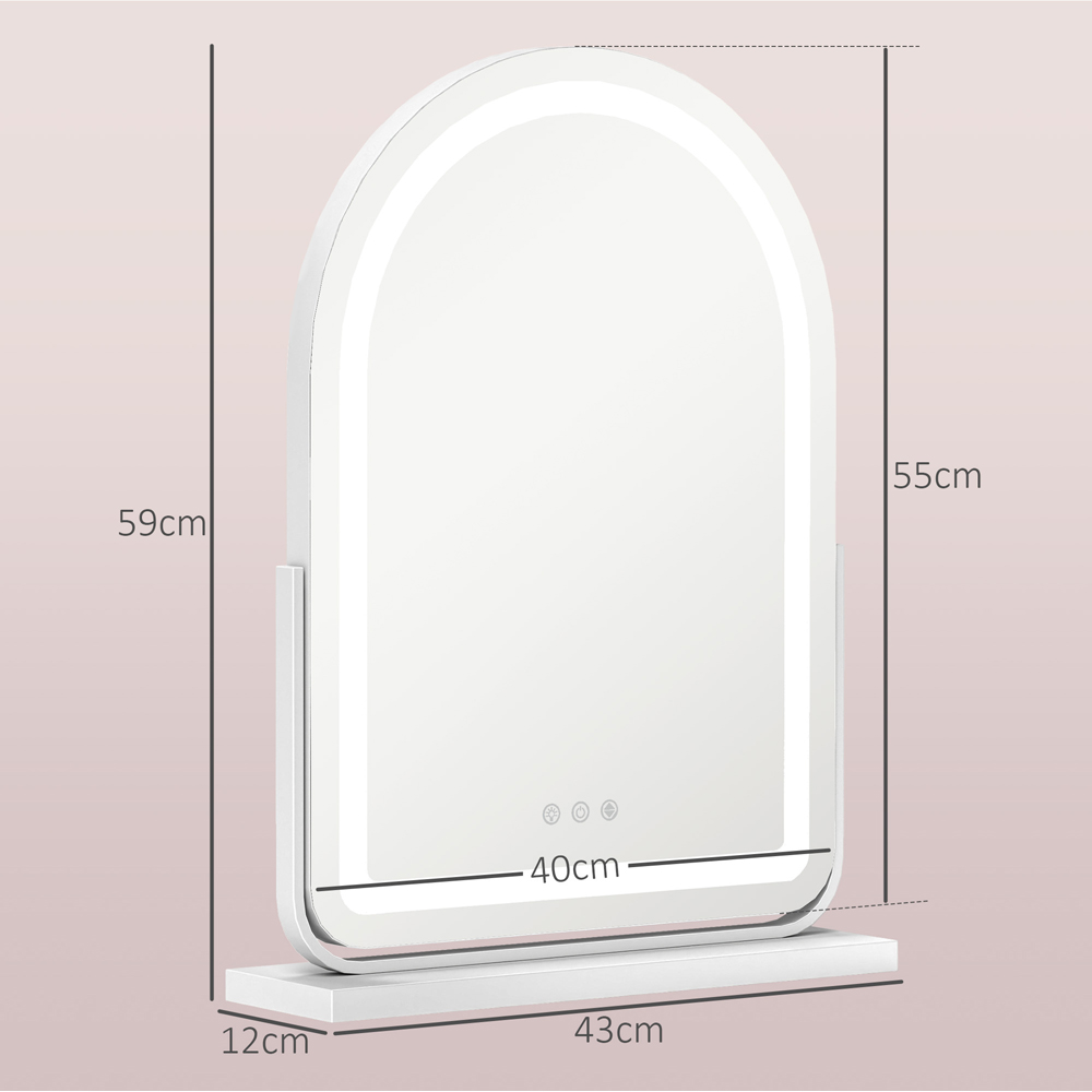 Portland 3 Colour 360 Degree Rotation LED Lighted Vanity Mirror with Touch Screen Image 9