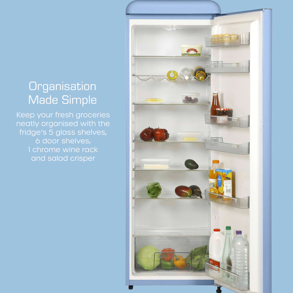 Swan Retro SR11050BLNE Blue Tall 337L Fridge Image 5