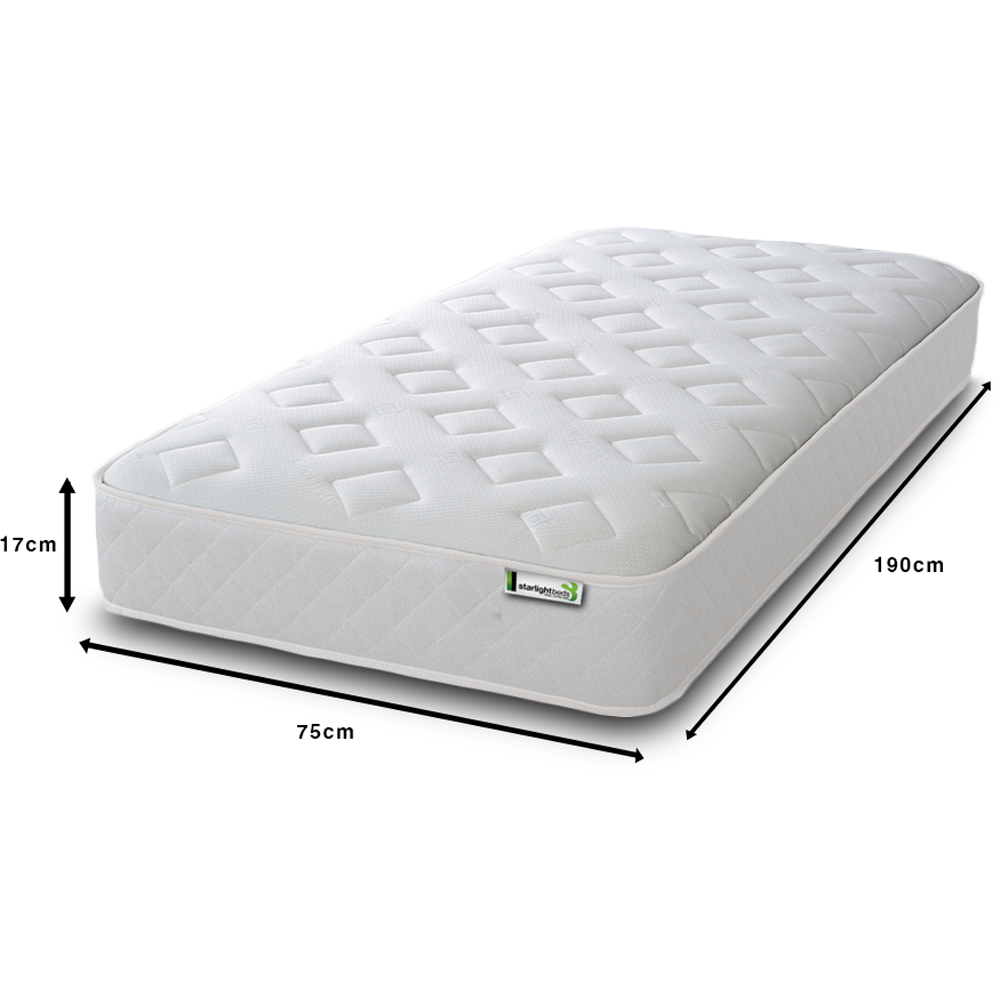 Starlight Beds Jump n Tac Small Single White Memory Foam with Spring Mattress Image 5