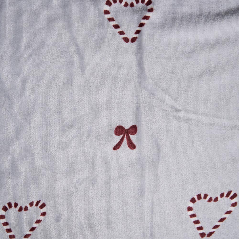 Love at Christmas Sherpa Throw - Grey and Red Image 5