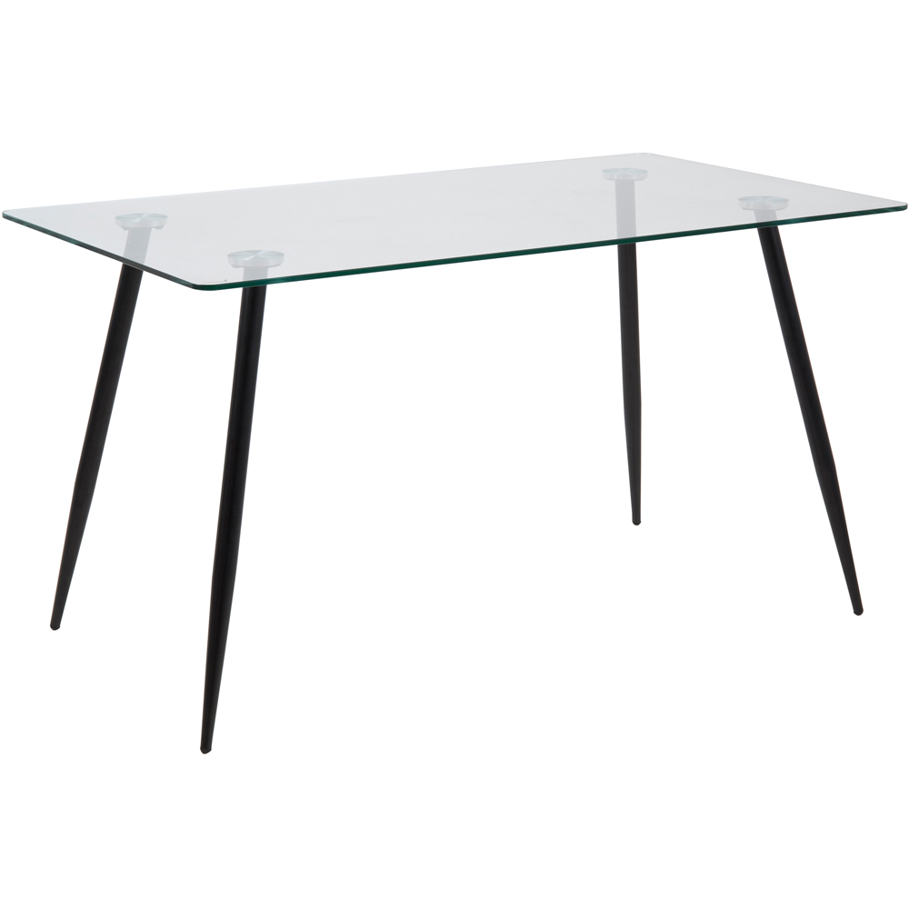 Florence Wilma 4 Seater Glass Top Dining Table Image 2