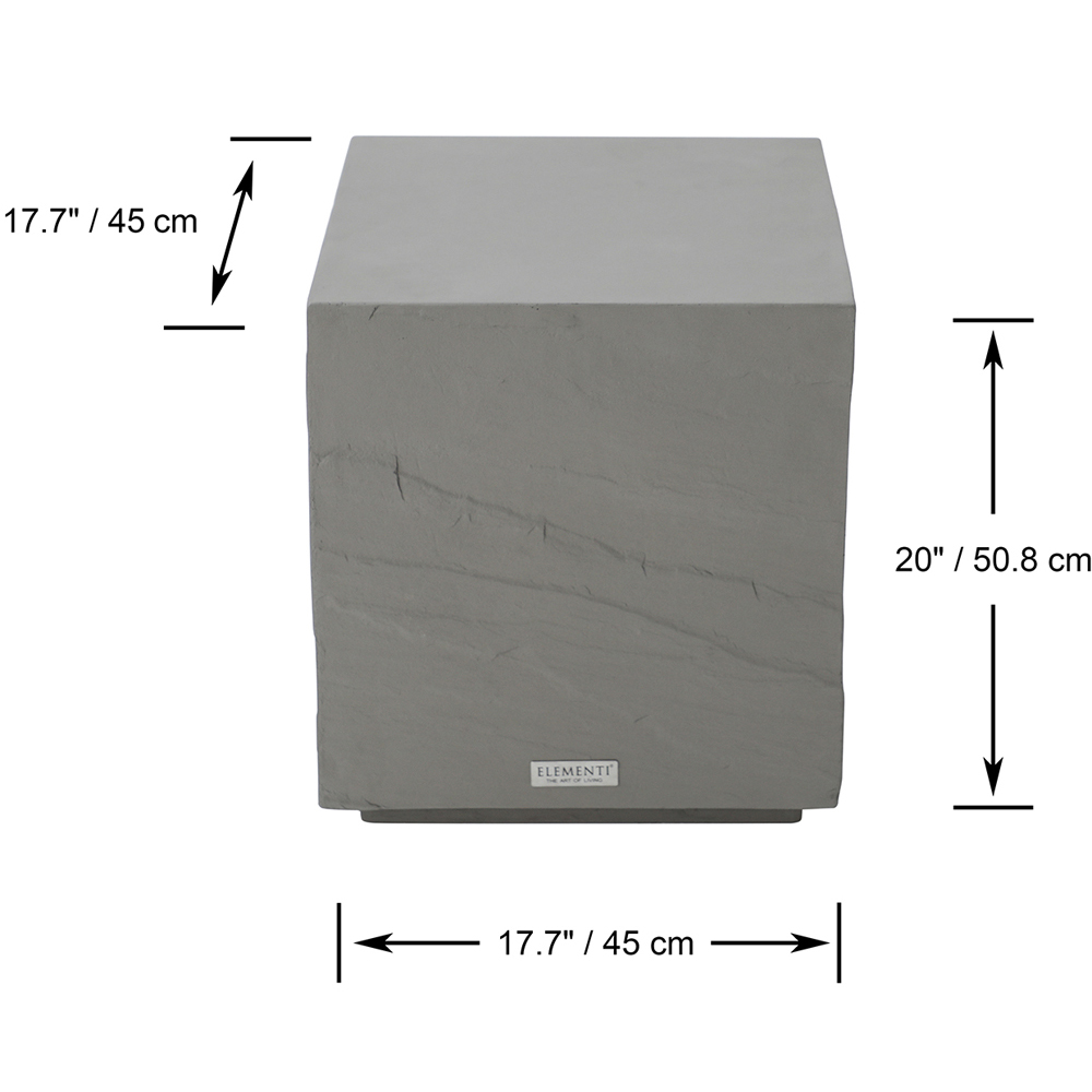 Elementi Colorado Space Grey GRC Side Table Image 5