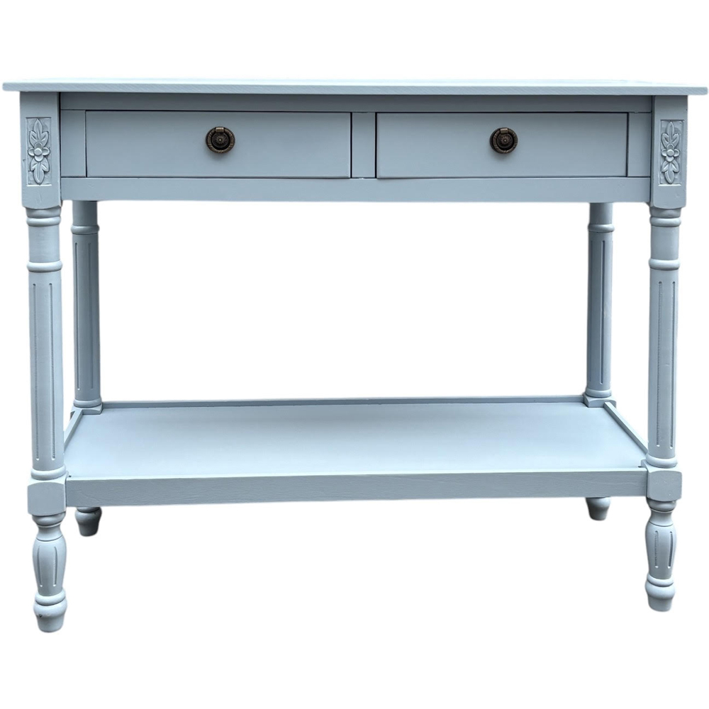 Acacia Home 2 Drawer Side Table Image 2