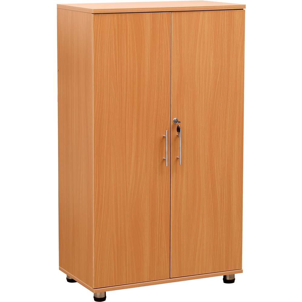 MMT Furniture Designs 2 Door Beech Lockable Tall Filing Cabinet Image 4