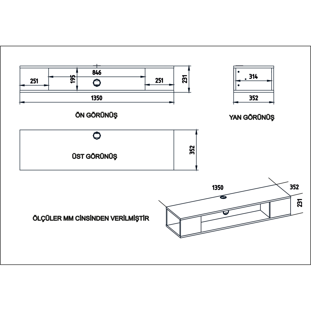 Decorotika Peti White Floating TV Unit Image 7