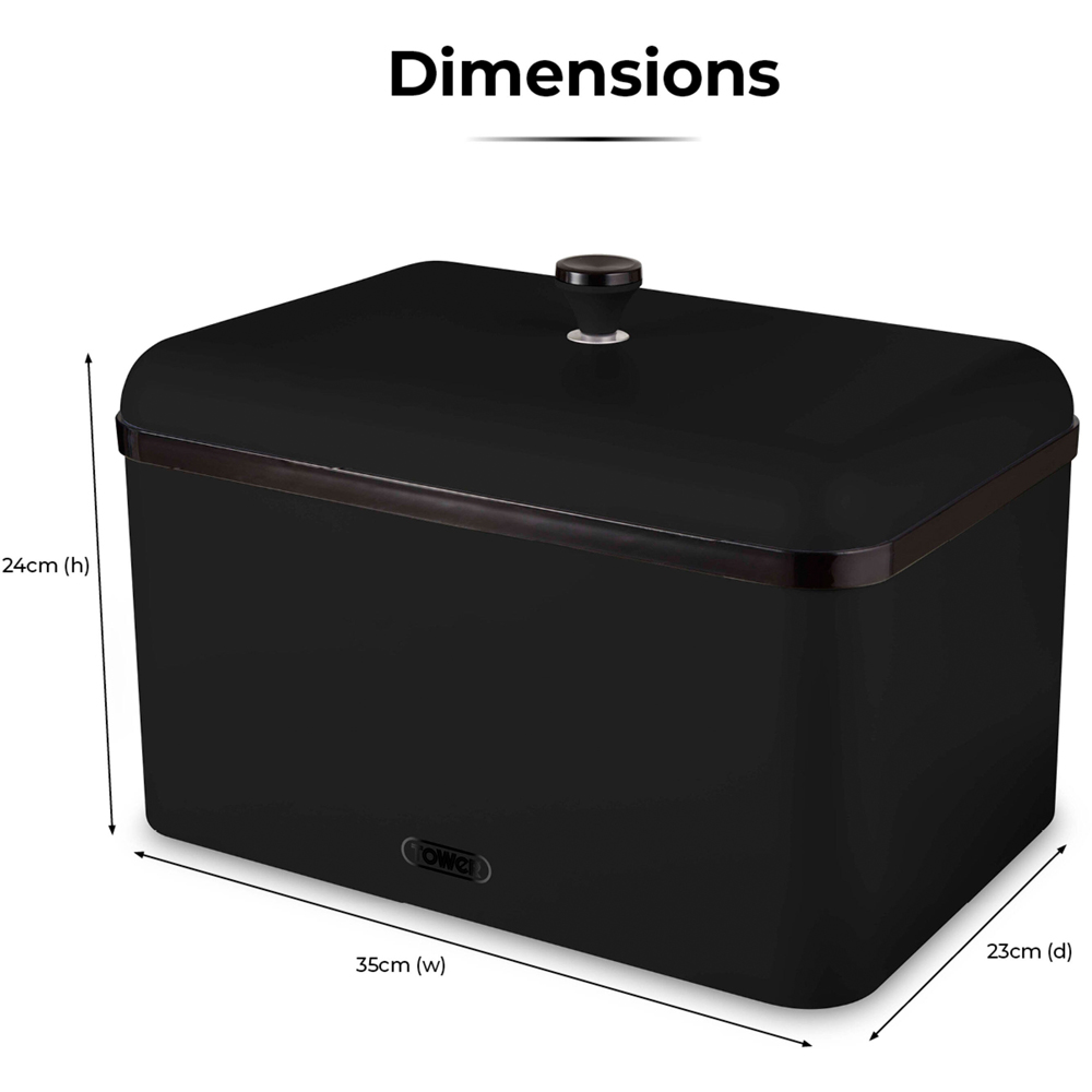 Tower Sera Black Bread Bin Image 9