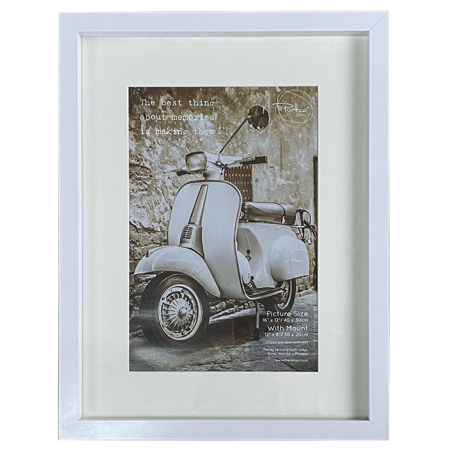 The Port. Co Gallery White Mounted Box Photo Frame 12 x 8 inch Image