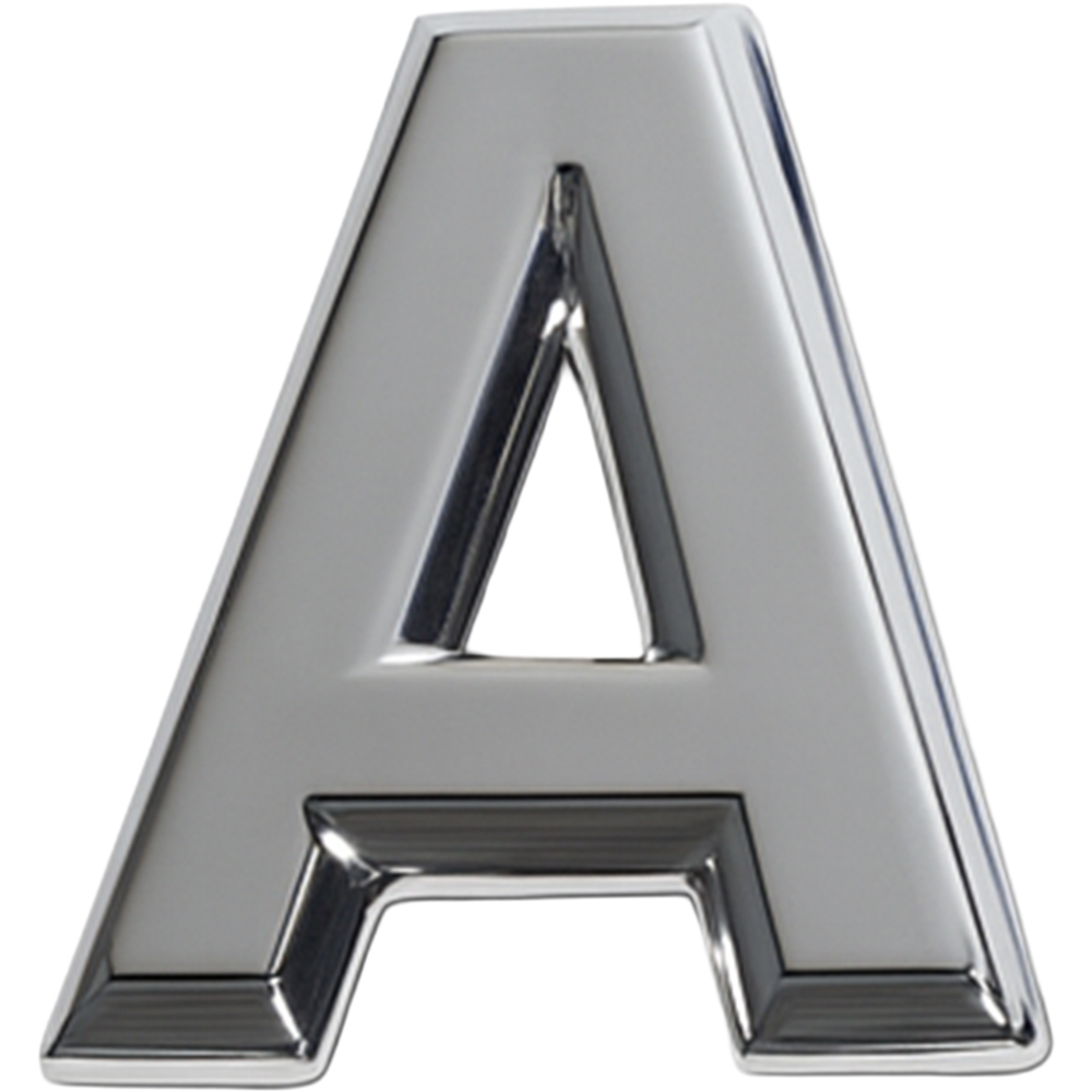 Golden Grace Chrome Finish Self Adhesive Alphabet Letter A 50mm Image 2