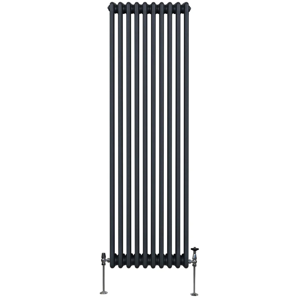 Monster Shop 6596 BTU Anthracite Grey Traditional 3 Column Radiator 1800 x 472mm Image 1