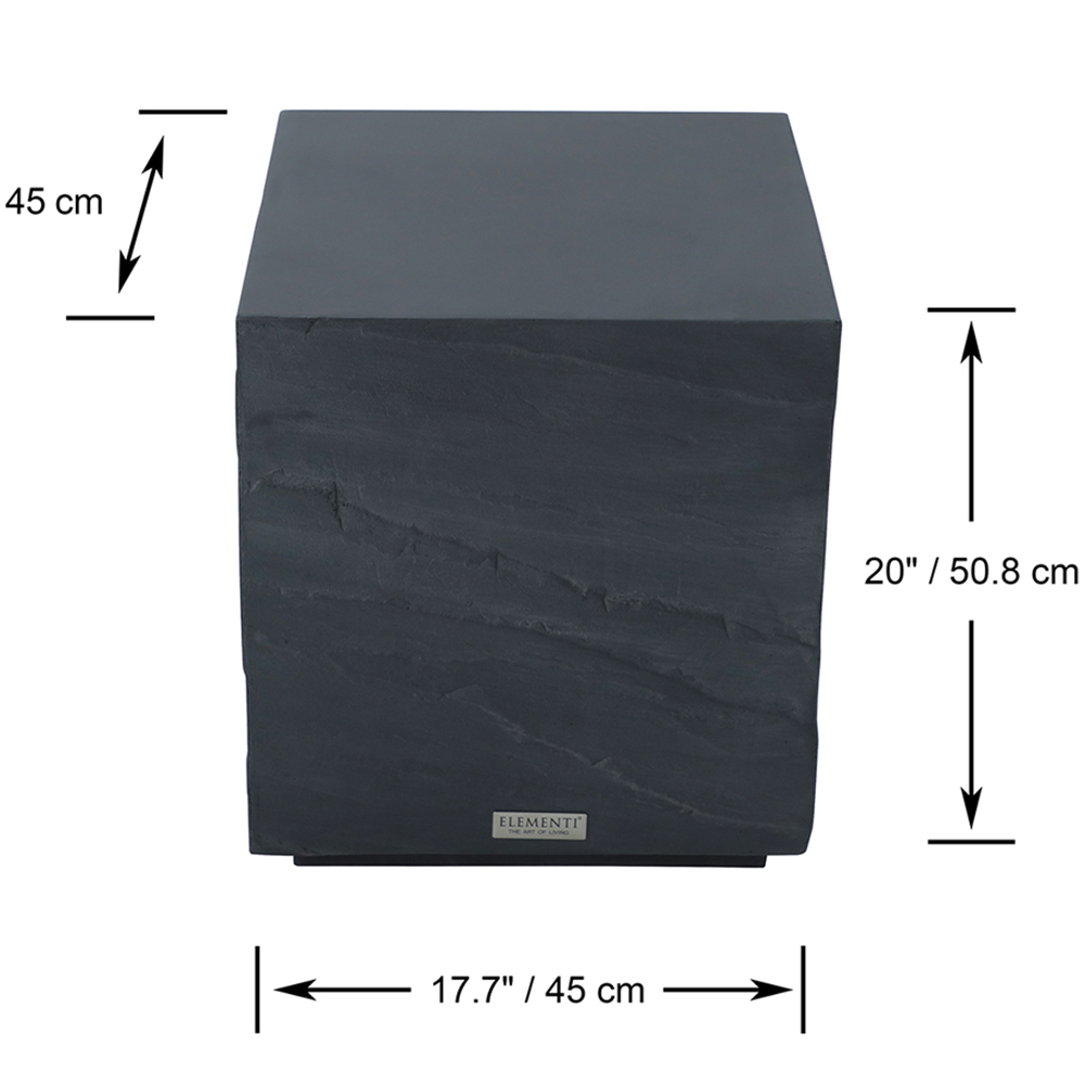 Elementi Colorado Slate Black GRC Side Table Image 5