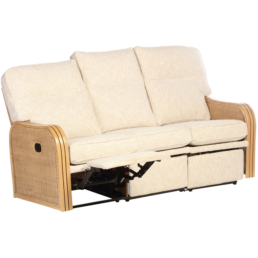 Desser Furniture Paris 3 Seater Cotton Cream Recliner Sofa Image 3