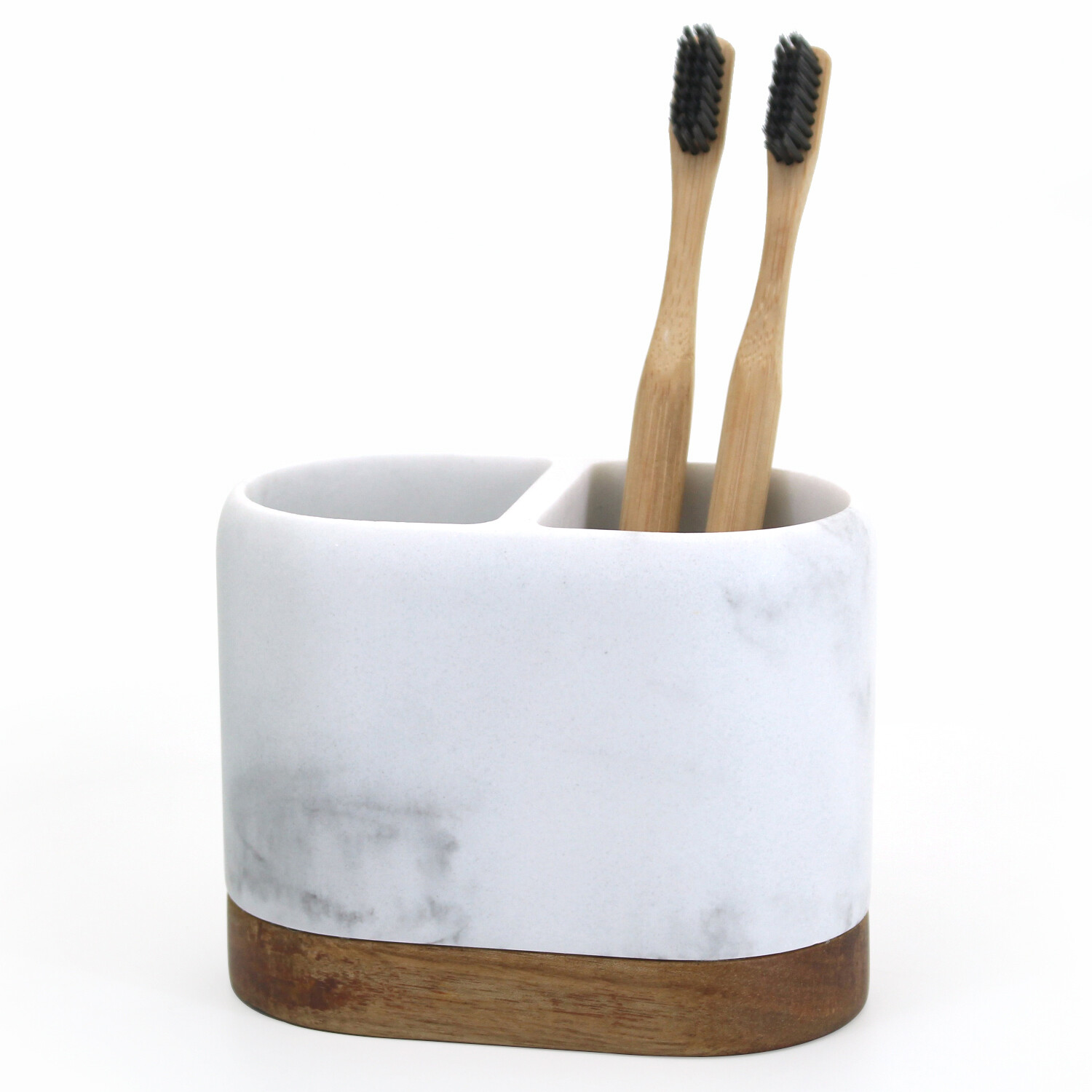 Acacia Toothbrush Holder - White Image