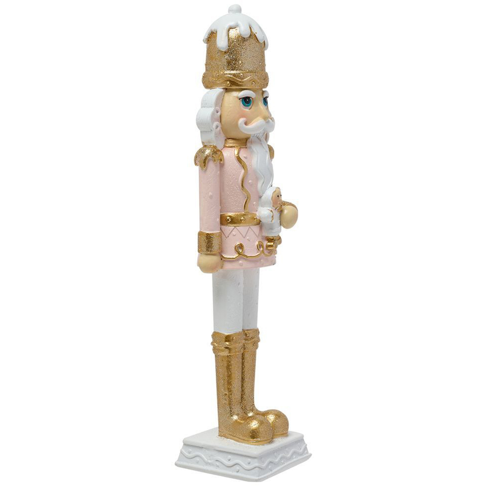 The Seasonal Gift Co. Pink and Gold Nutcracker Decoration 23cm Image 2