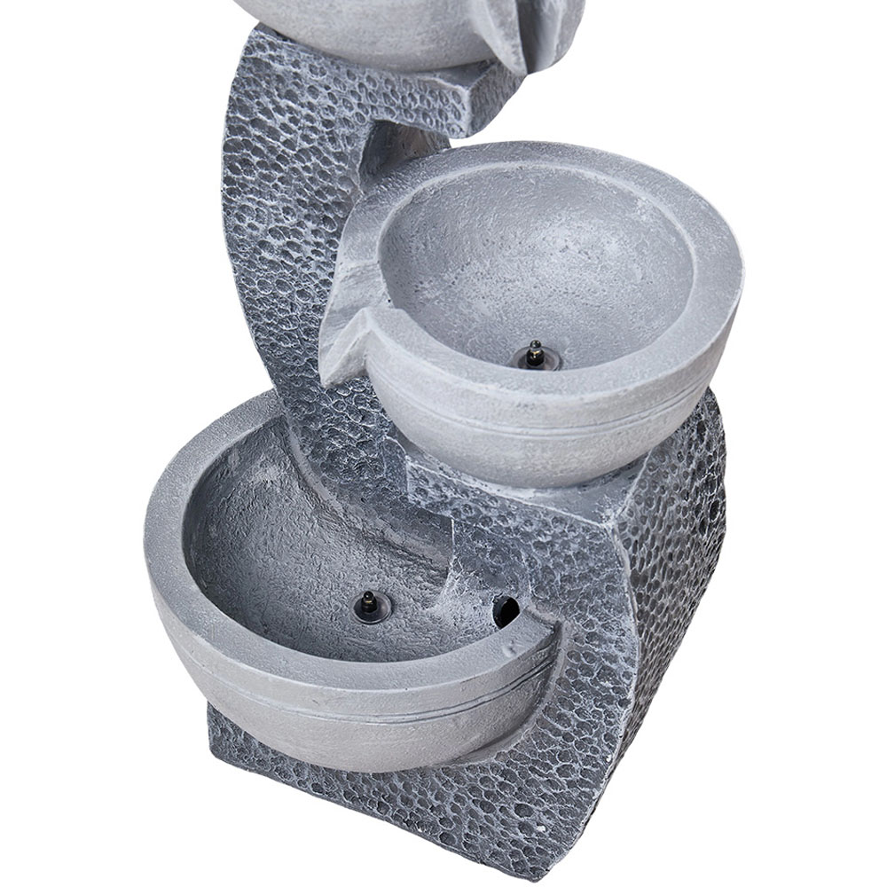 Living and Home 3 Tier Solar Powered LED Light Water Fountain Image 5