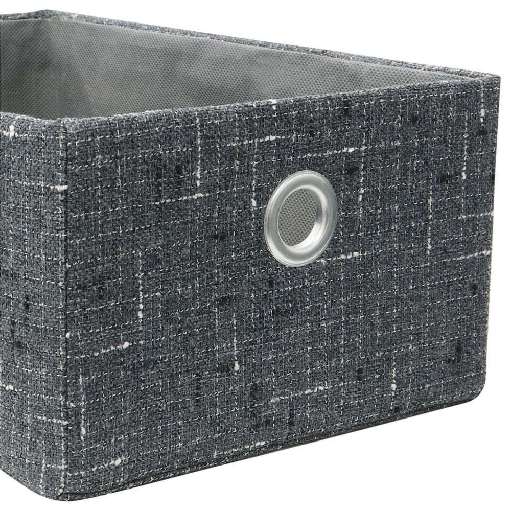JVL Shadow Rectangular Fabric Storage Baskets 3 Pack Image 6