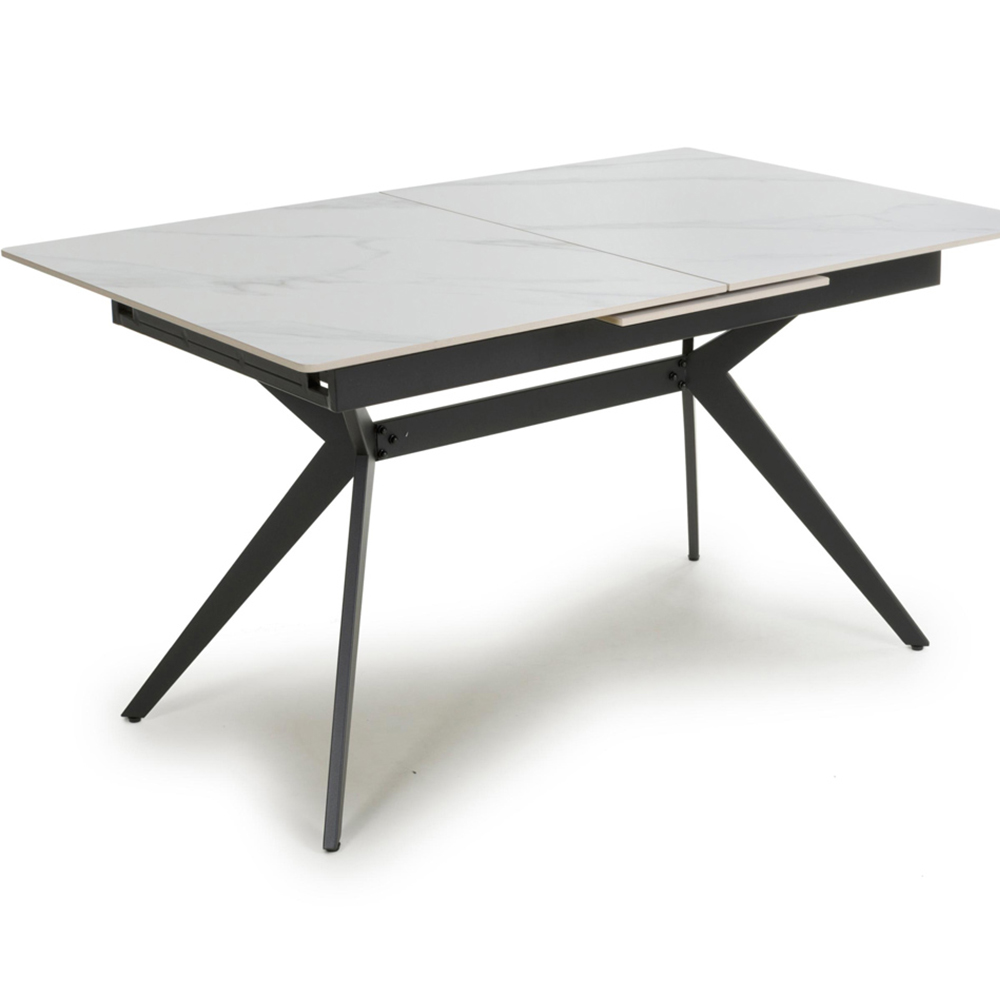Shankar Timor 6 Seater 180cm Extending Dining Table White Image 3