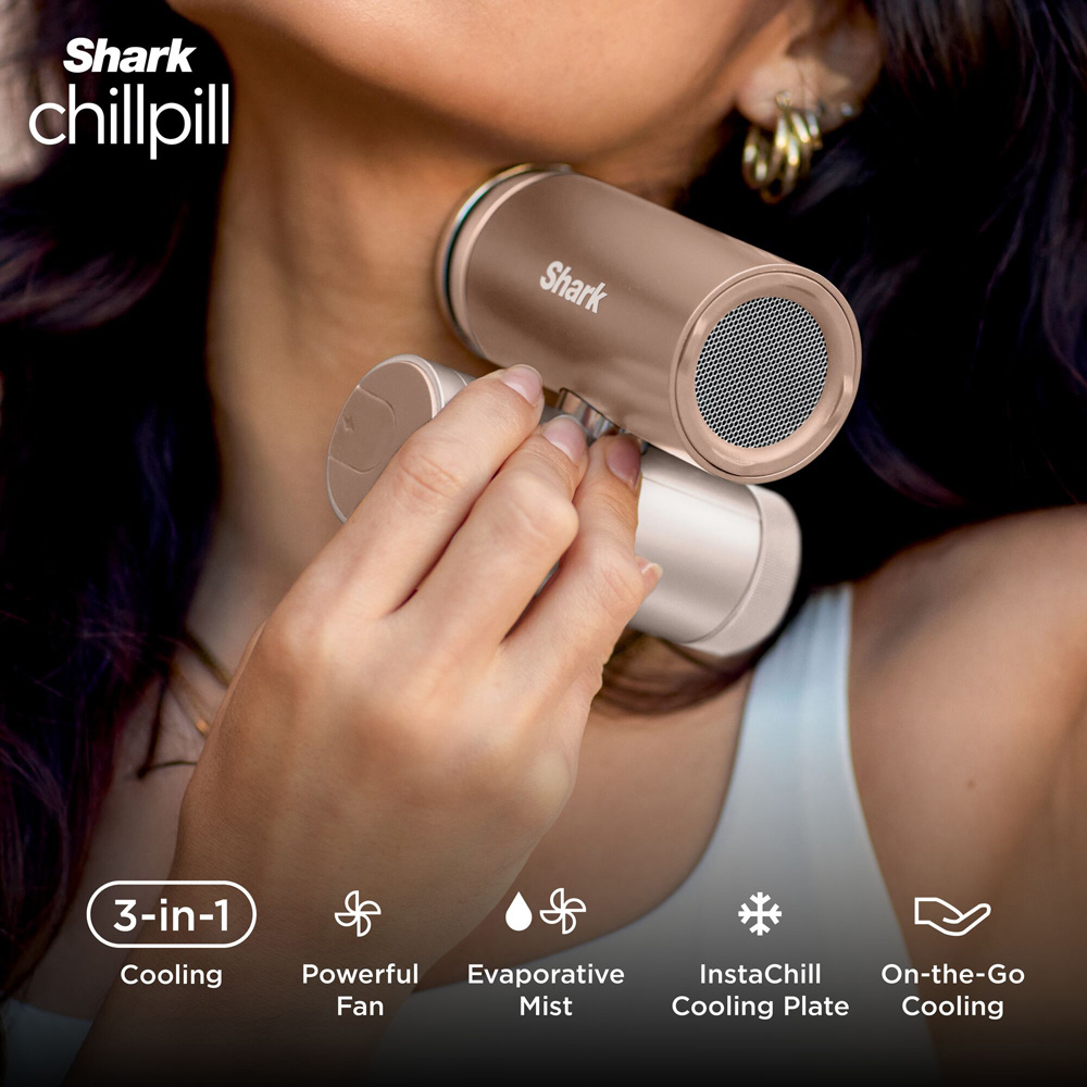 Shark Chill Pill FA022UKBR 3-in-1 Iced Latte Portable Fan Mist and InstaChill Personal Cooling System Image 3