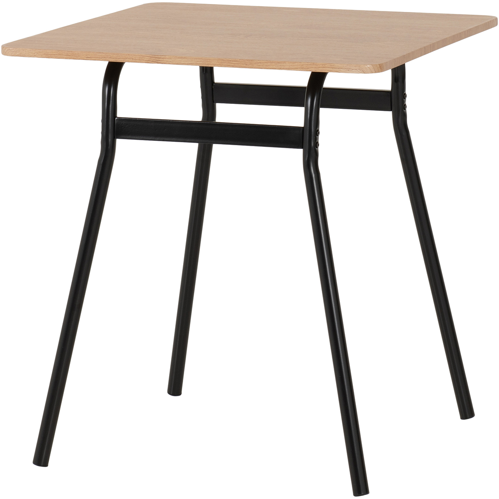 Seconique Warren Russet Oak Effect 2 Seater Dining Table Set Black Image 4