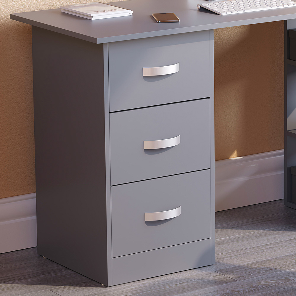 Vida Designs Mason Computer Desk Grey Image 5