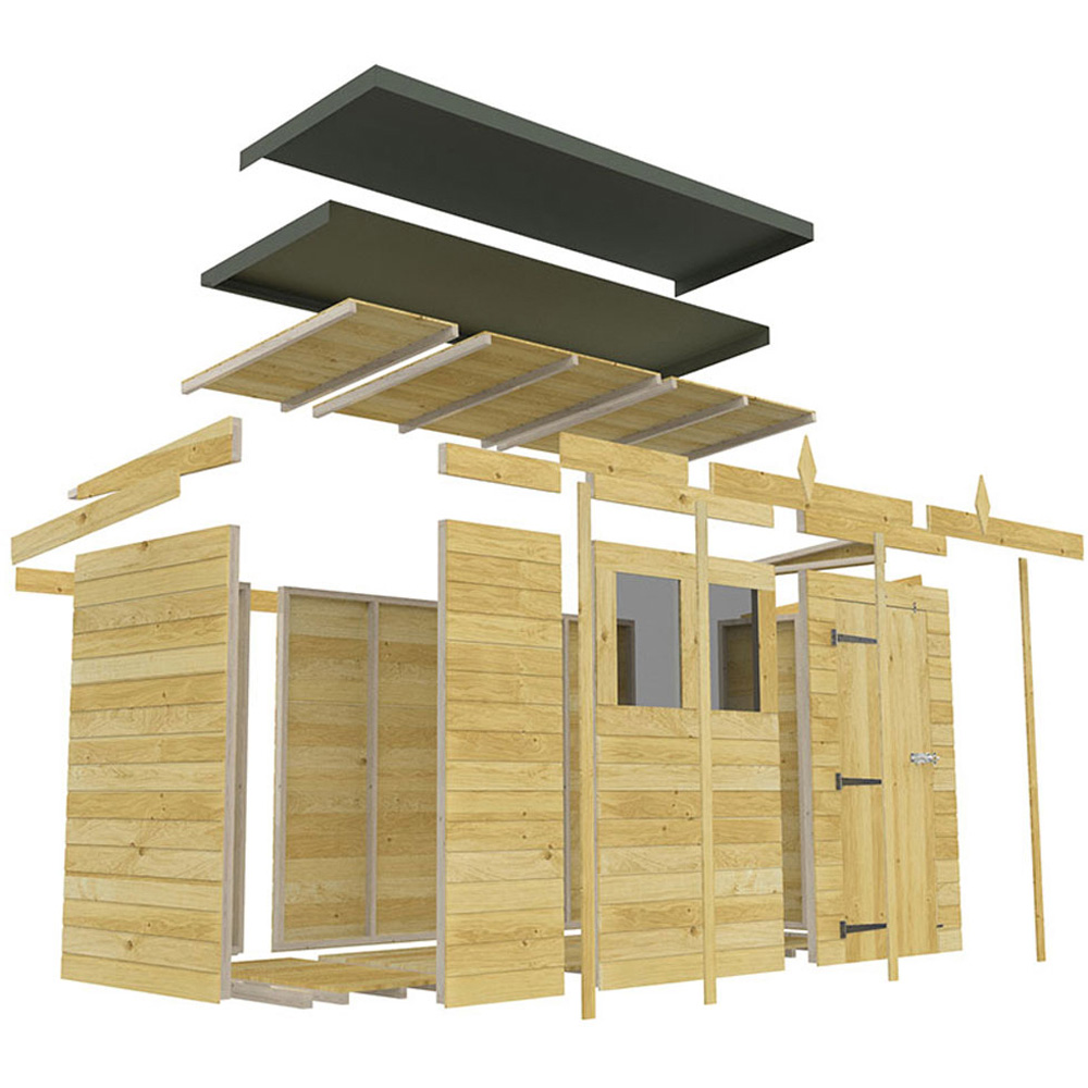 DIY Sheds 20 x 4ft Tongue and Groove Timber Pent Garden Shed Image 3