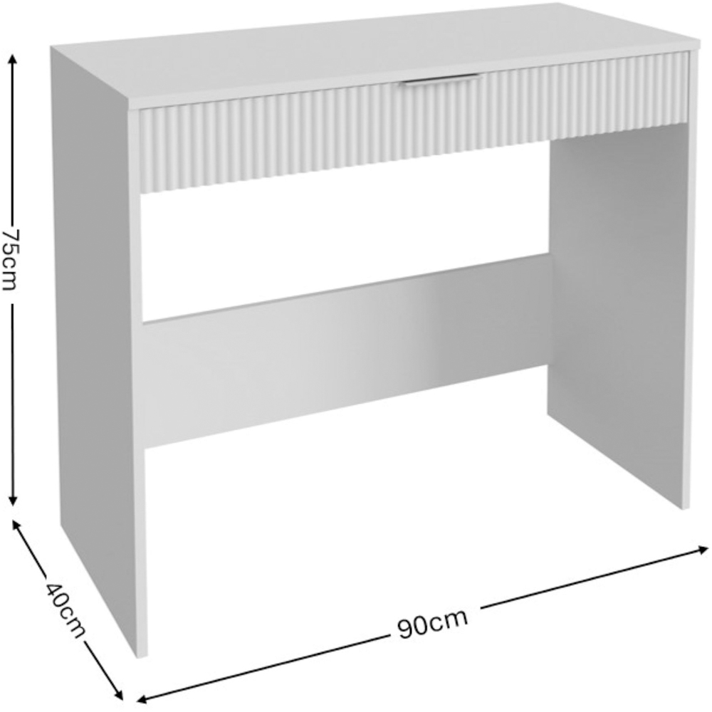 GFW Rankin Single Drawer White Dressing Table Image 9