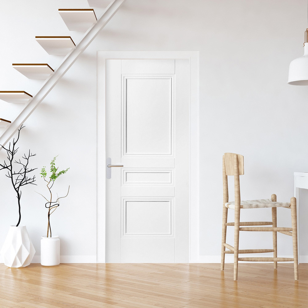 Elegance Henley White Primed 3 Panel Internal Door 1981 x 762 x 35mm Image 6