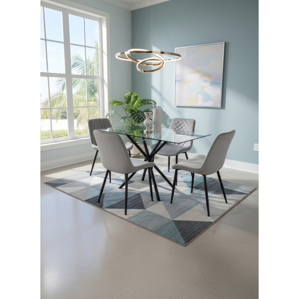 Indoor Living Miami Amelia 4 Seater Dining Set Grey Image 8