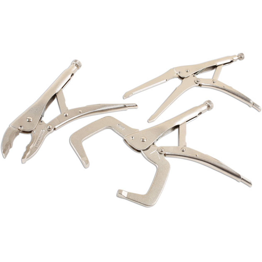 Laser 3 Piece Heavy Duty Locking Grip Wrench and Clamp Set Image 3