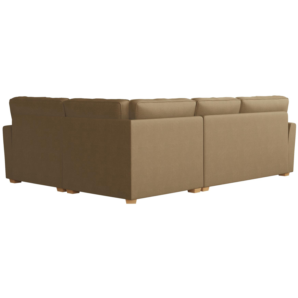 Wendleberry 3 Seater Mink Plush Velvet Fixed Back Right Hand Corner Sofa Image 4