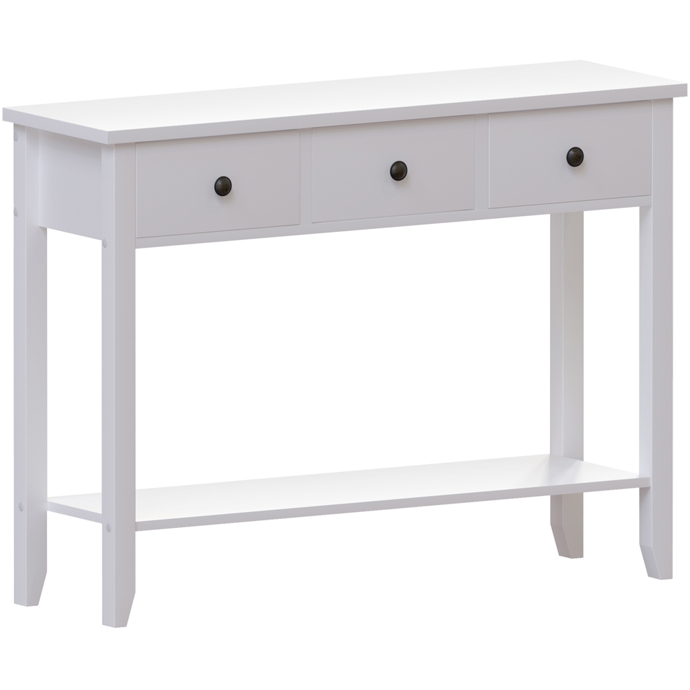 Vida Designs Windsor 3 Drawer White Console Table Image 2