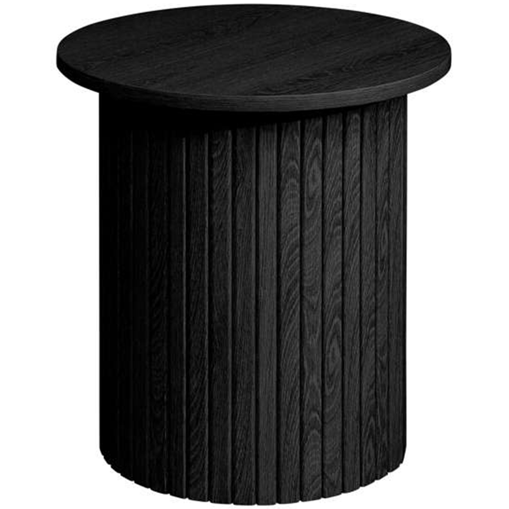 Birlea Axel Fluted Black Side Table Image 2