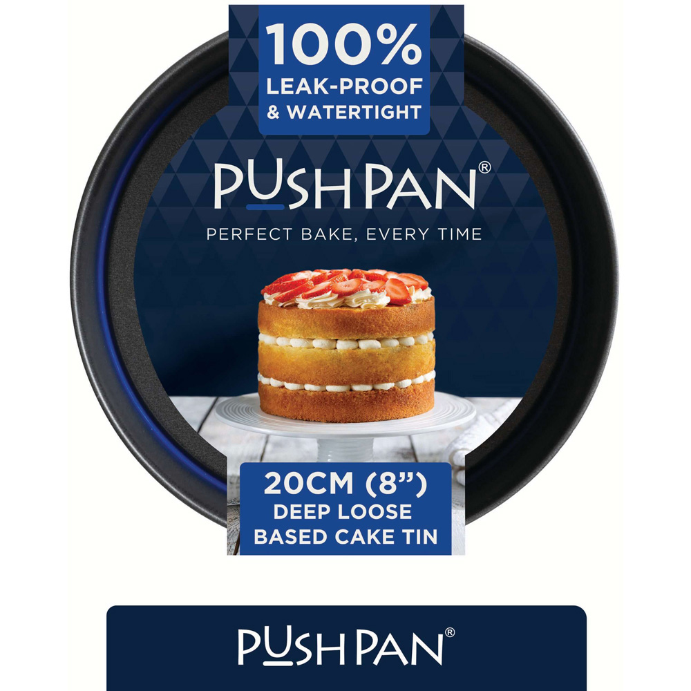 Wham PushPan 20cm Light Grey and Pewter Deep Tin Image 2