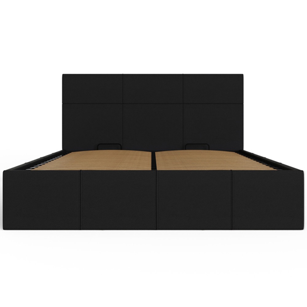 GFW Double Black Side Lift Ottoman Bed Image 5