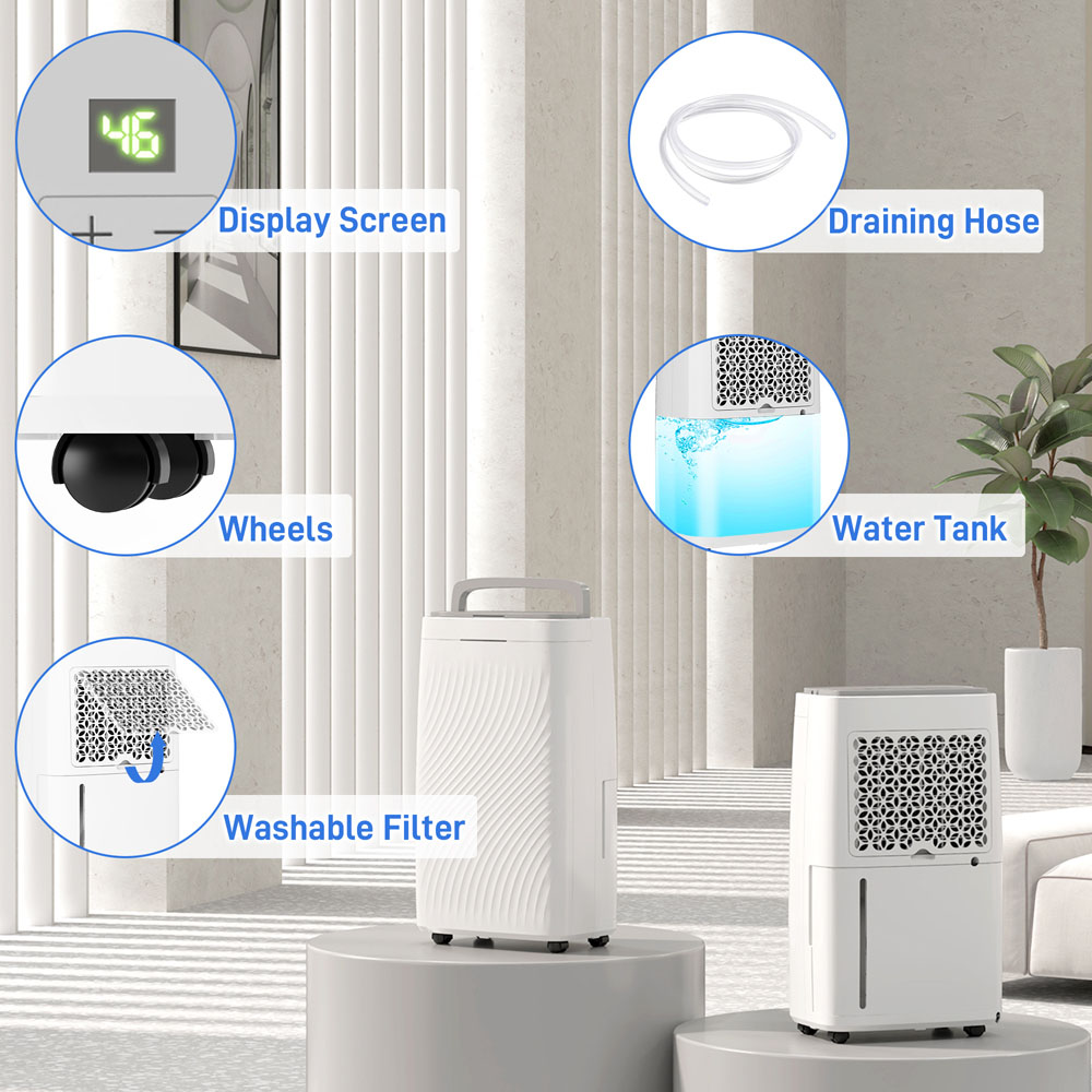 HOMCOM Dehumidifier with Filter and Timer 16L Image 3