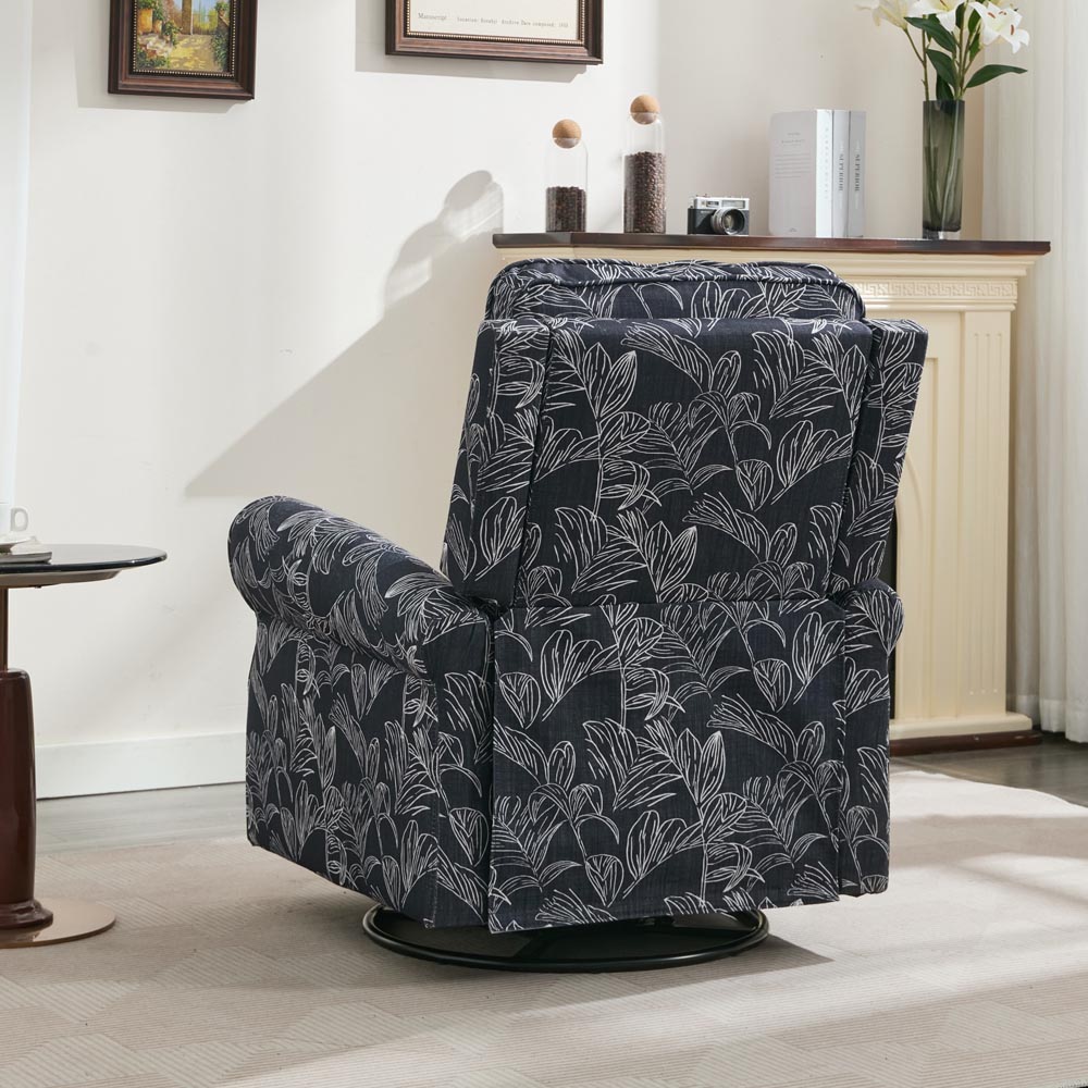 Furniture One Swivel Recliner Armchair with Adjustable Leg Rest Image 8