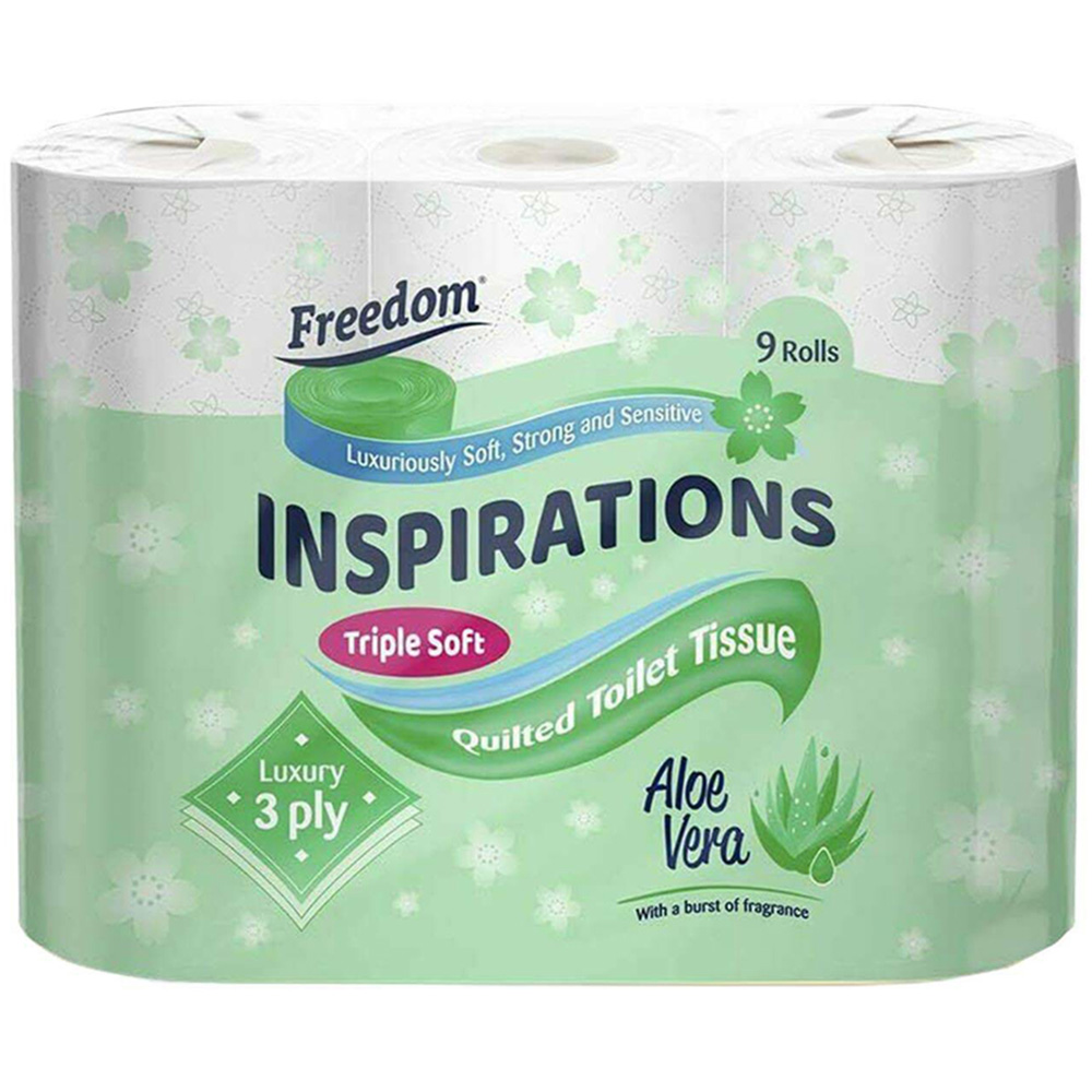 Freedom Inspirations Quilted Aloe Vera Toilet Paper 135 Rolls 3 Ply Image 4