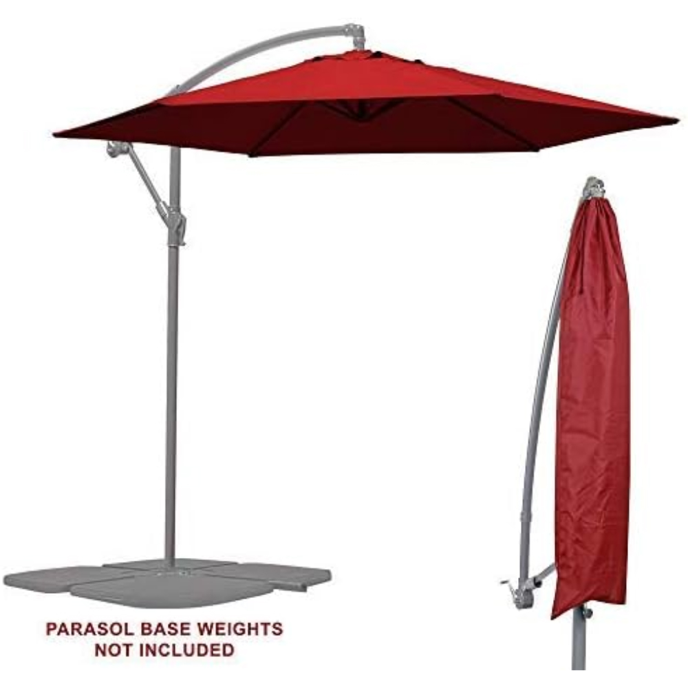 Garden Gear Red Cantilever Parasol with Cover 2.7m Image 3