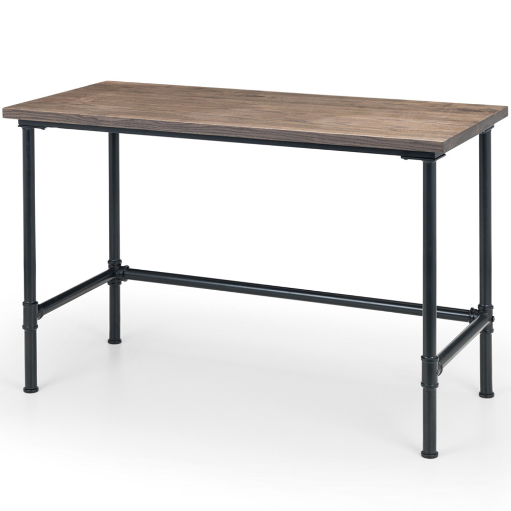 Julian Bowen Carnegie Pipe Desk Mocha and Black Image 2