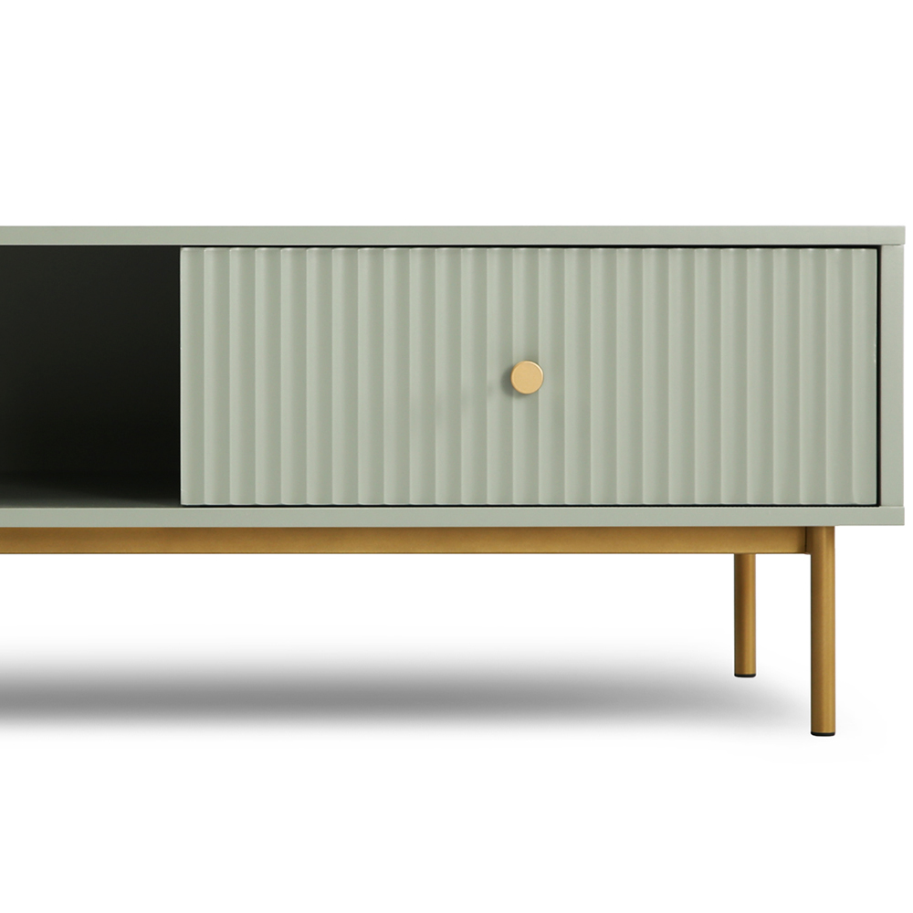 Devon Single Drawer Single Shelf Sage Coffee Table Image 4