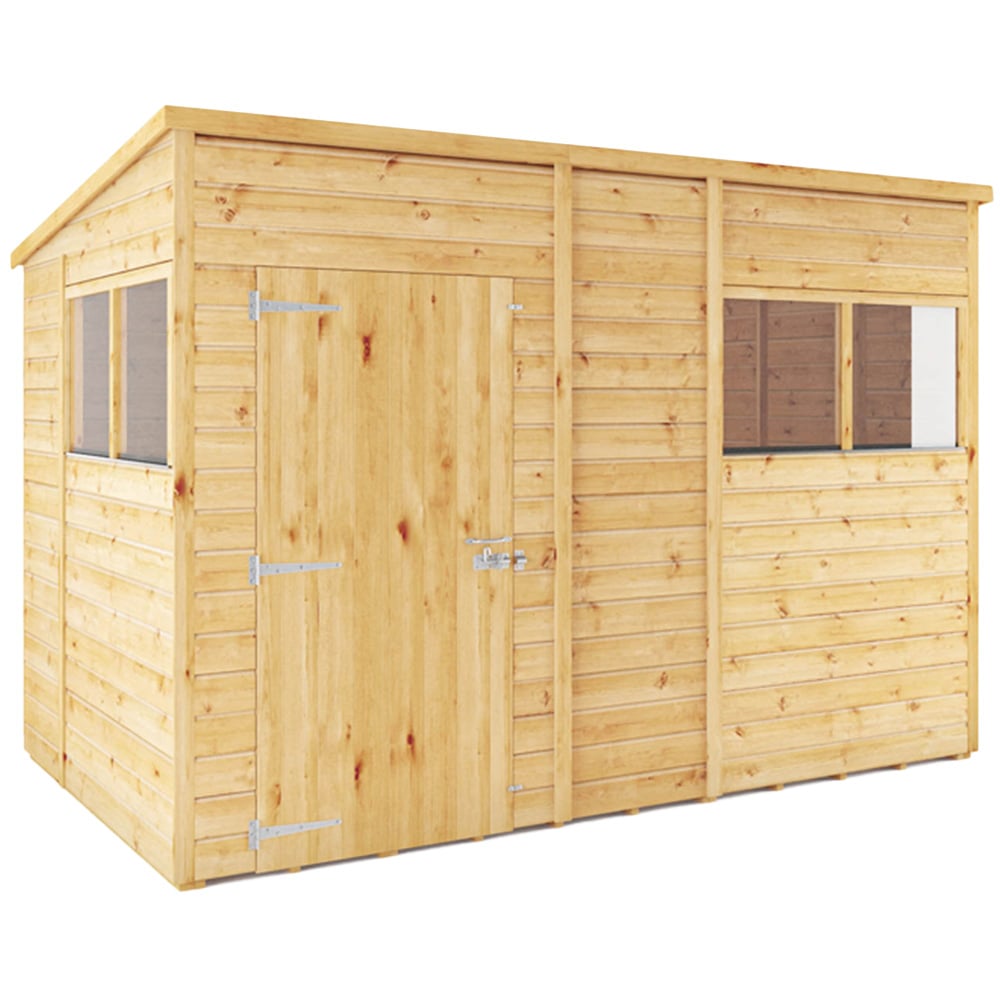 Mercia Woodsman 10 x 6ft Shiplap Pent Shed Image 1