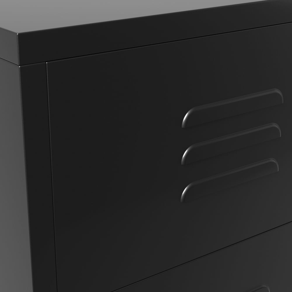 LPD Home Caleb 3 Drawer Black Chest of Drawers Image 5