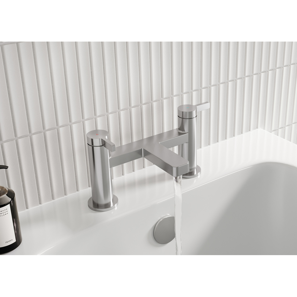 Bristan Elevar Chrome Plated Deck Mounted Bath Filler with Dual Lever Image 4