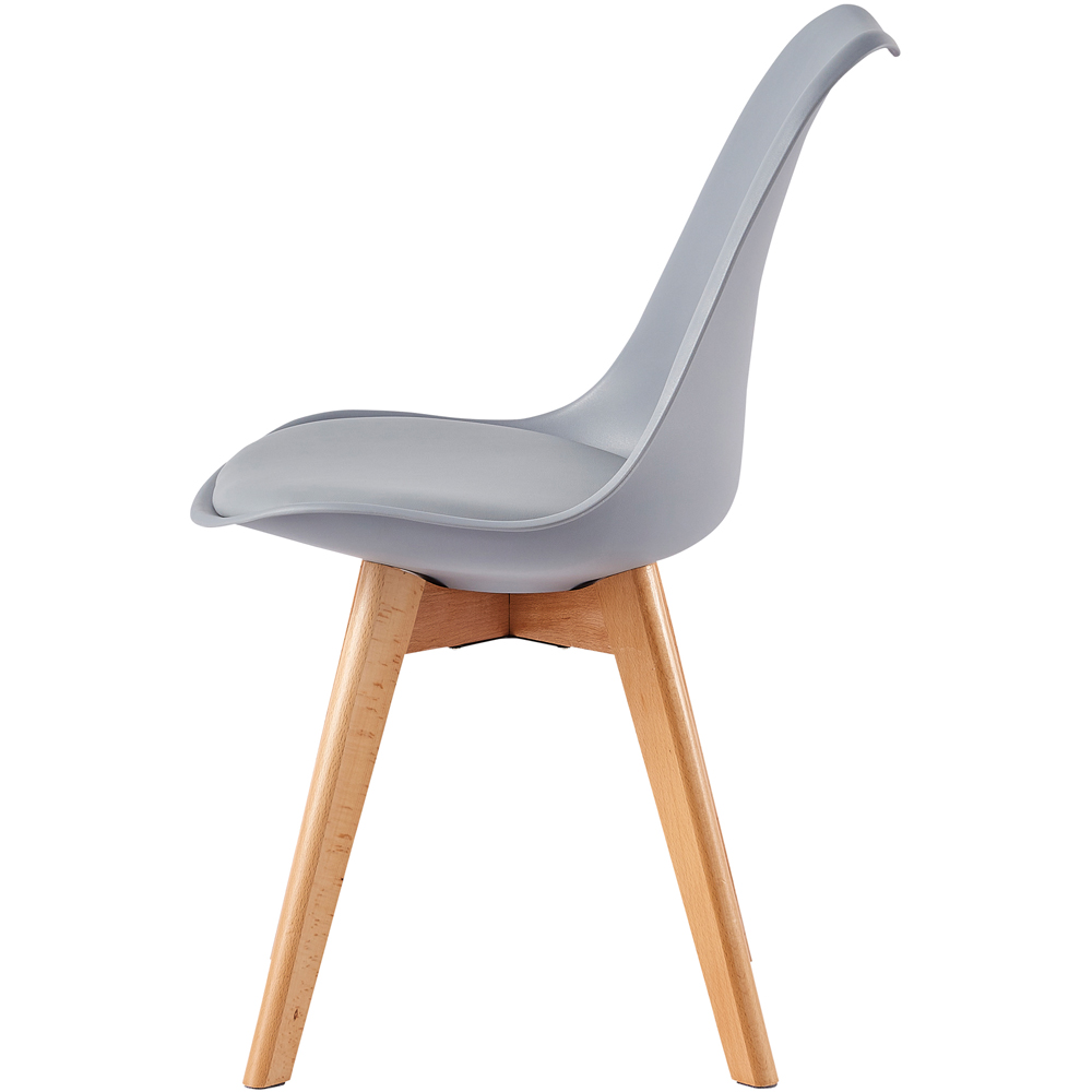 Eva Set of 2 Grey Padded Dining Chairs Image 5