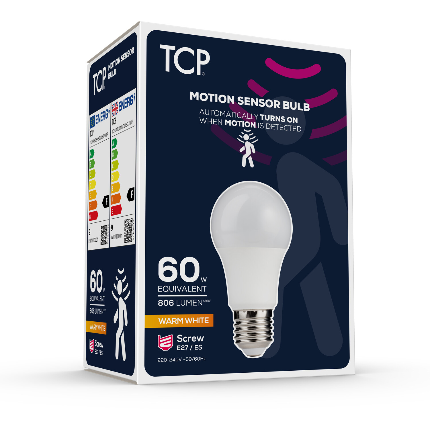 TPC Motion Sensor 806LM E27 Bulb - Warm White Image 4