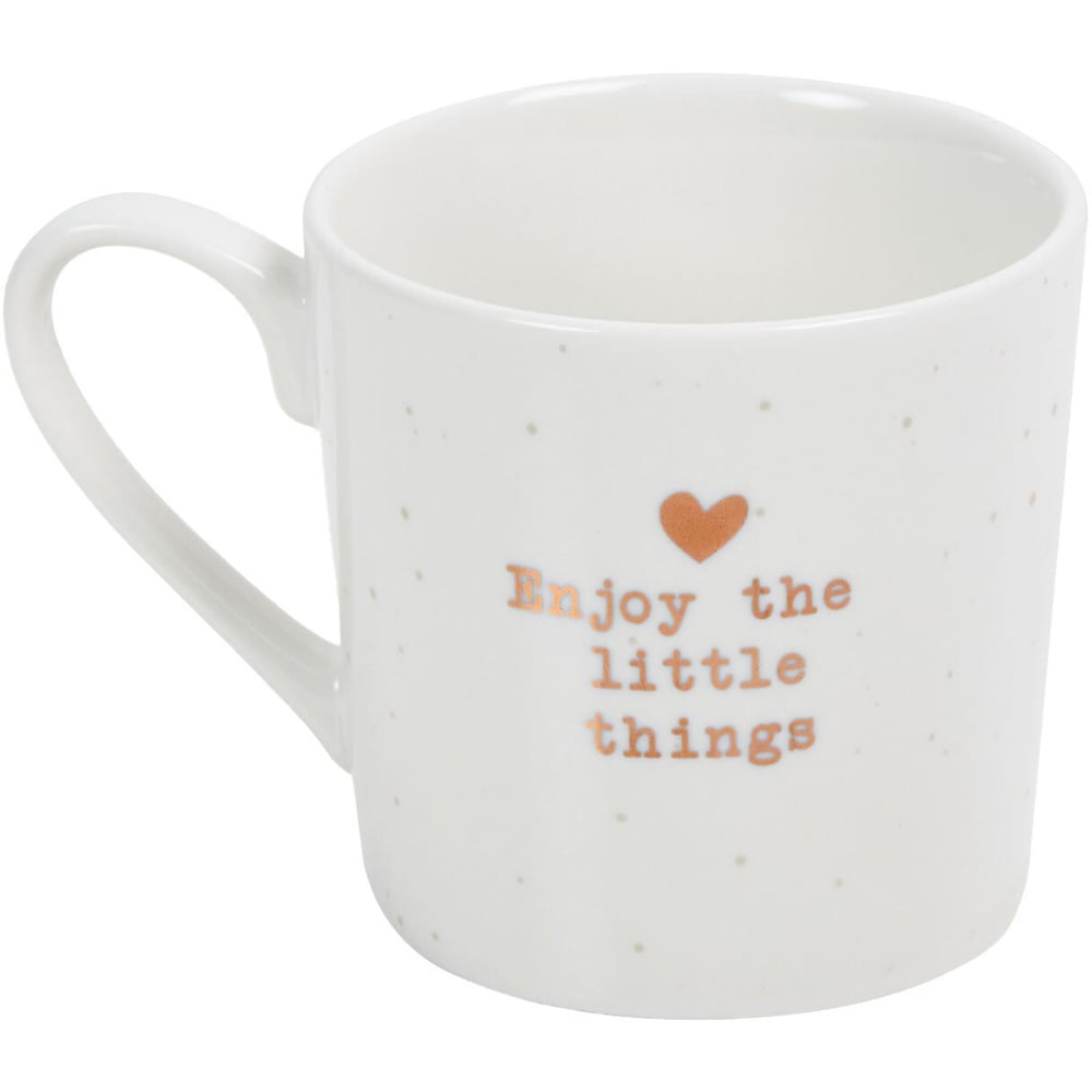 Gold Heart Conical Mug - White Image 1