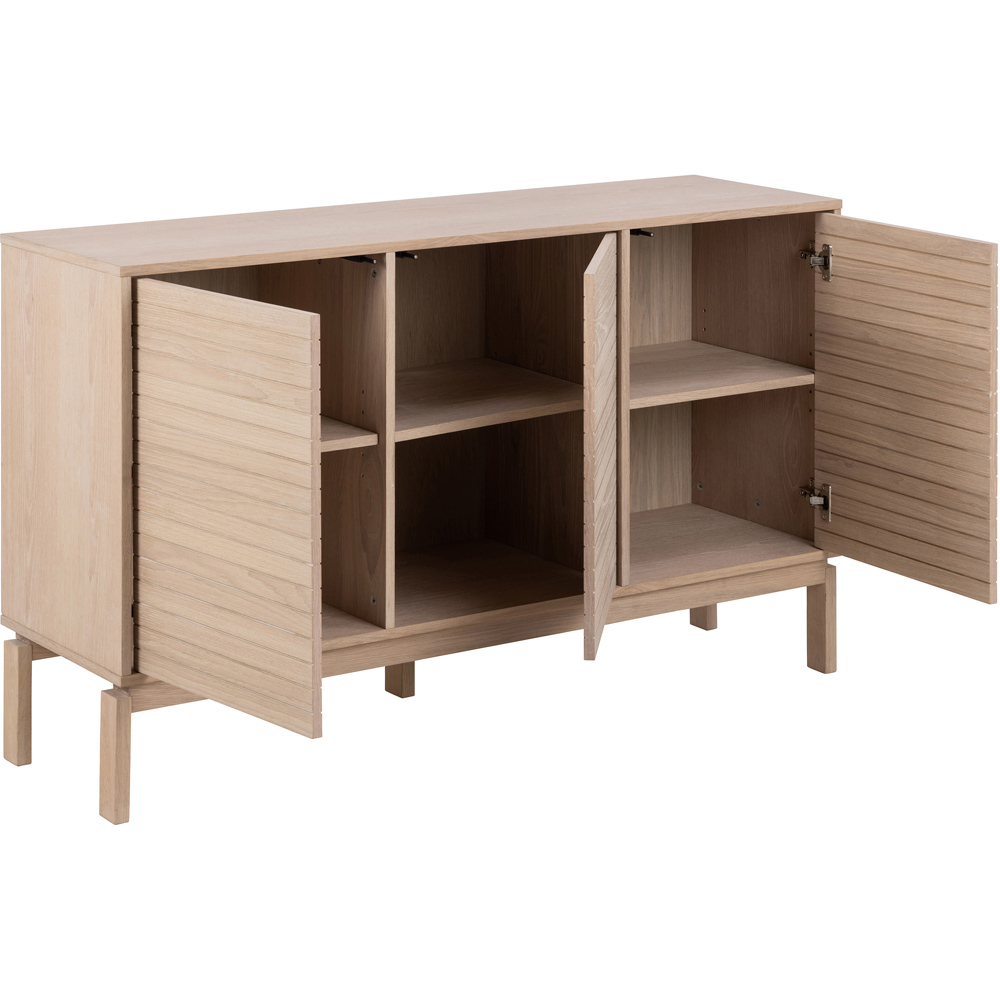 Florence Linley 3 Door White Oak Sideboard Image 5