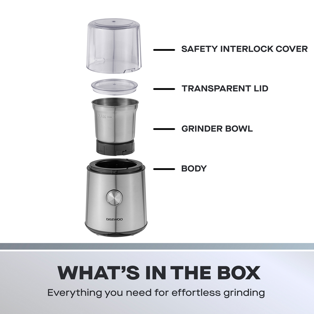 Daewoo SDA2697 Wet and Dry Spice and Coffee Grinder Image 4